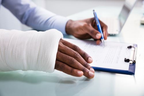 Hurt employee filing for workers' compensation