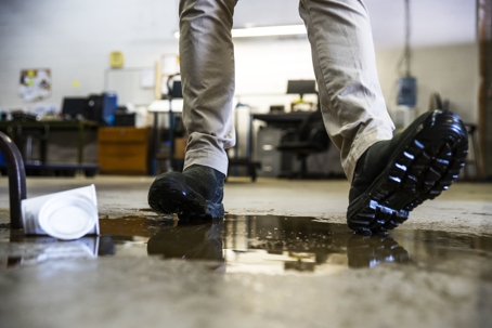 Liquid spills can create a dangerous slip and fall accident.